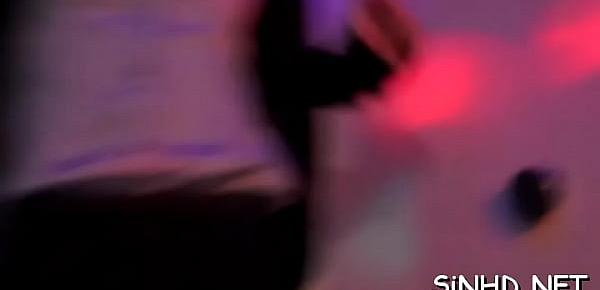  Explicit and brazen group gratifying